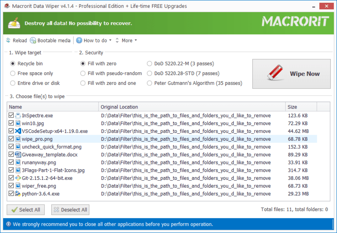 Macrorit Data Wiper Pro with keys full version