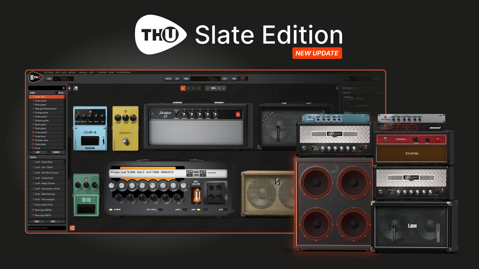 Amp Modeling Software With Customizable Amplifier Presets, Audio Effects Software For Creating Custom Guitar Tones, Audio Processing Tool For Shaping Guitar And Instrument Sounds, Audio Simulation Tool For Realistic Amp And Cabinet Emulation, Daw Effects Processor For Guitar Tone Shaping And Mixing, Digital Audio Workstation Plugin For Guitarists And Producers, Guitar Amp Simulator Software For Realistic Tone Modeling, Guitar Effects Plugin For Creating Studio-quality Guitar Sounds, Guitar Signal Processor For Shaping And Enhancing Live Guitar Sound, Guitar Tone Software For Metal, Music Creation Software With Integrated Guitar Signal Processing, Music Production Software With Advanced Guitar Effects Support, Music Recording Software With Integrated Guitar Effects Plugins, Overloud Th-u Slate Edition 2025 Full Version Download, Overloud Th-u Slate Edition Guitar Amp Simulator Software, Sound Design Plugin For Creating Custom Guitar And Instrument Tones, Sound Modeling Software For Dynamic Guitar Simulations, Virtual Amplifier Software For Realistic Amp Emulation, Virtual Cabinet Emulator For Authentic Speaker Response Modeling, Virtual Guitar Rig Software For Live Performance And Recording