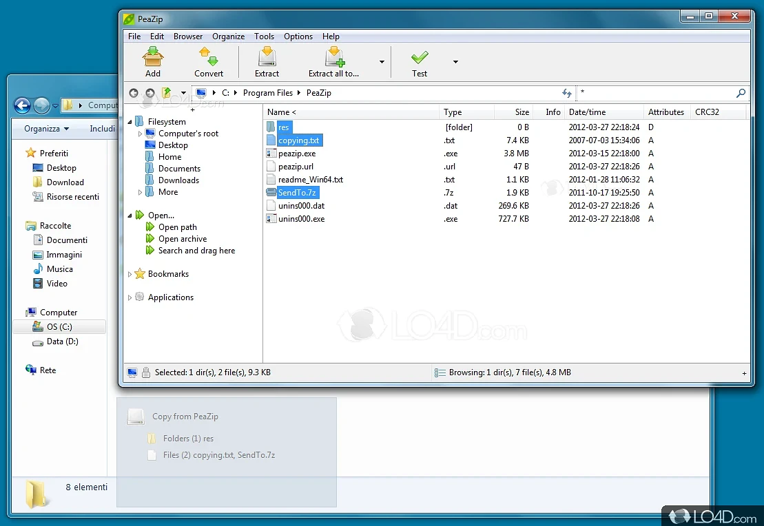 Peazip For Windows V10.4.0 Best Free File Archiver Utility, Open, Extract Rar Tar Zip Files