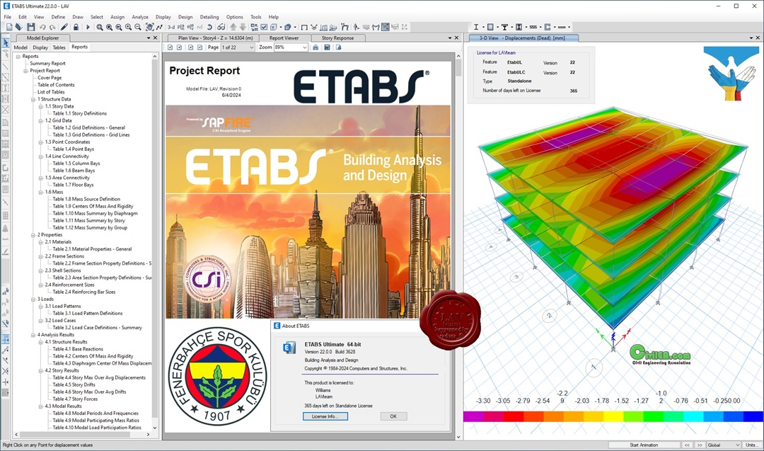 CSI ETABS Ultimate 22 with activation code and keys
