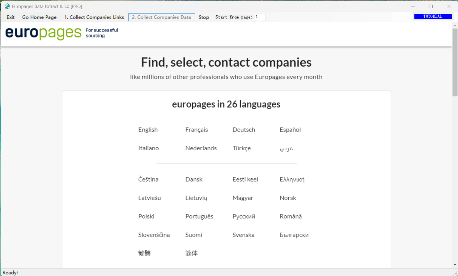 EuroPages Data Extractor Pro Free Download