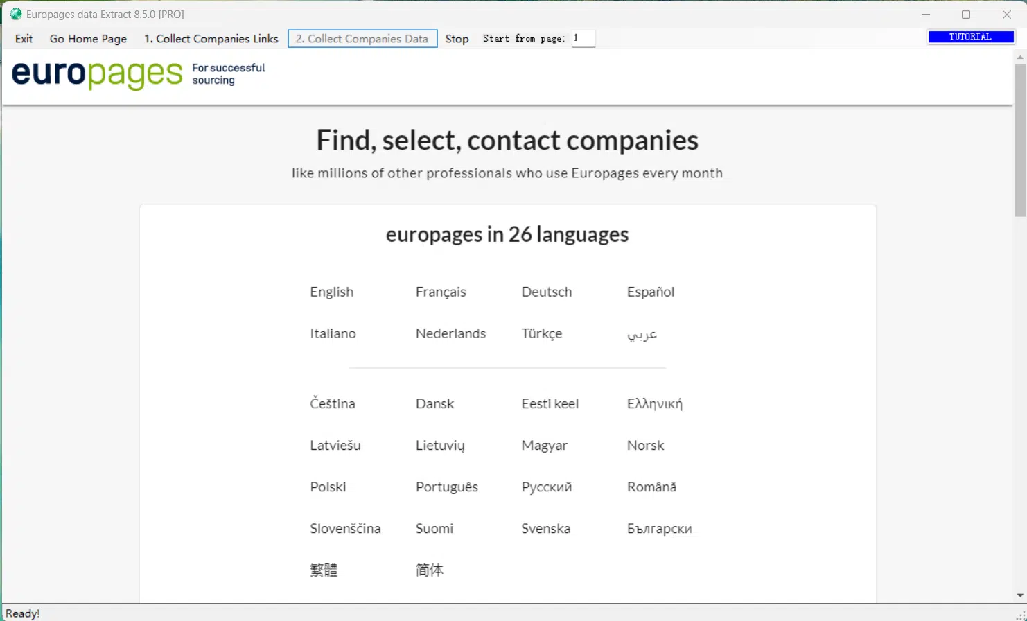 EuroPages Data Extractor Pro Free Download